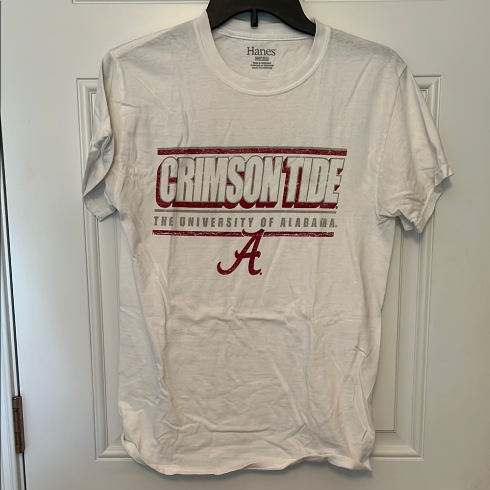 Hanes White Crimson Tide Graphic Tee